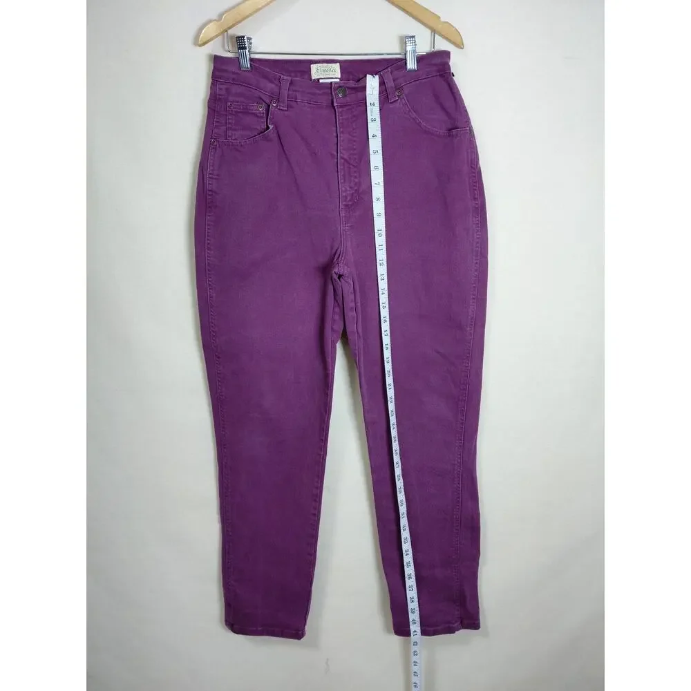 St. John's Bay Purple Corduroy Straight Leg Jeans Women See Measurements
